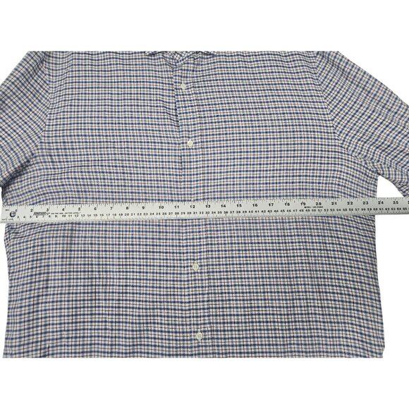 Brunello Cucinelli White Blue Red Check Button-Down Shirt XXXL Leisure Fit - Picture 3 of 12